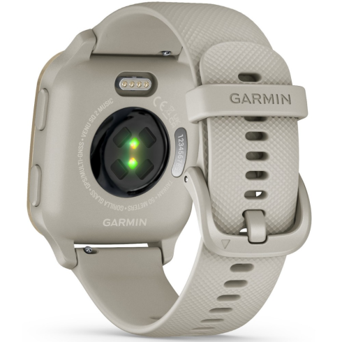 Смарт-часы Garmin Venu Sq 2 Music 40 мм AMOLED серо-бежевый/силикон фото 11