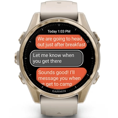 Смарт-часы Garmin Fenix 8 43 мм AMOLED сапфир/песочный, силикон фото 4