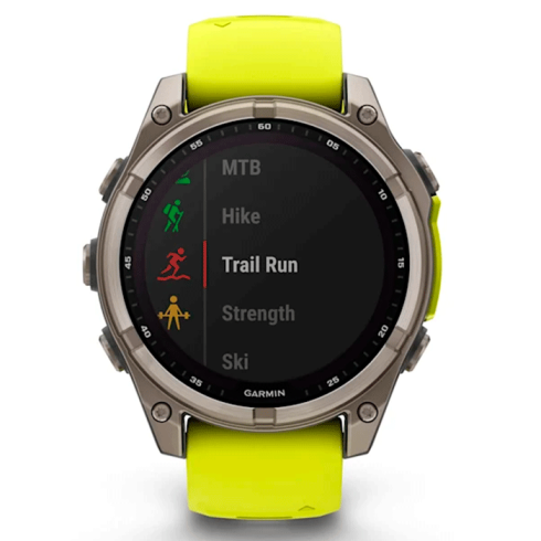 Смарт-часы Garmin Fenix 8 47 мм Solar сапфир/светло-зеленый, силикон фото 4