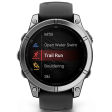 Смарт-часы Garmin Fenix E 47 мм AMOLED нержавеющая сталь, темный силикон фото 8