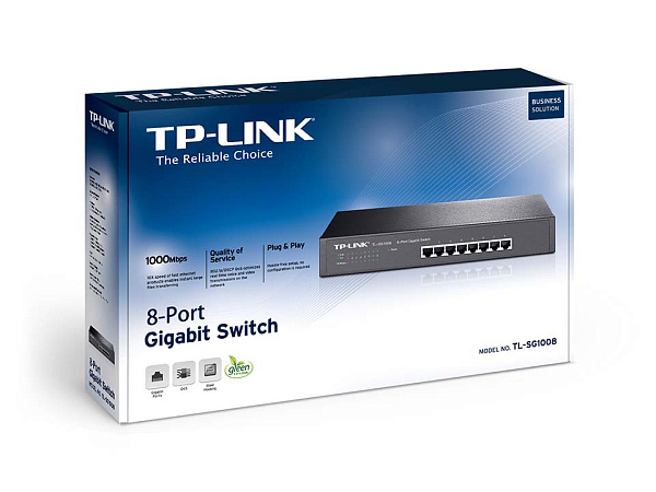 Коммутатор TP-Link TL-SG1008 Коммутатор TP-Link TL-SG1008