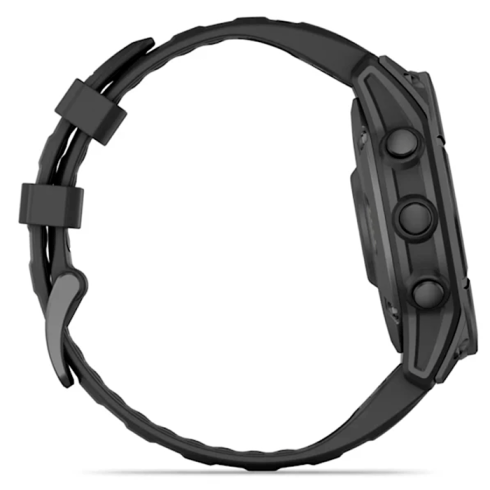 Смарт-часы Garmin Fenix E 47 мм AMOLED темная сталь, темный силикон фото 3
