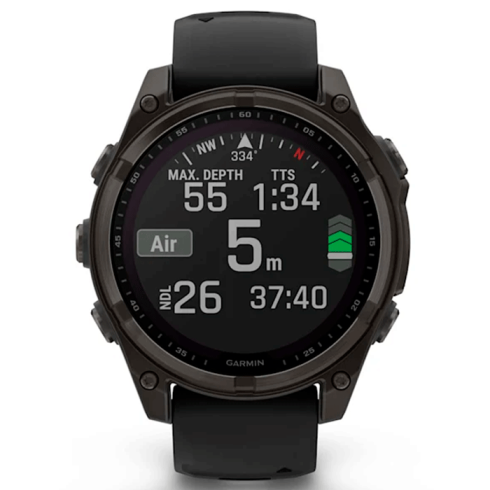 Смарт-часы Garmin Fenix 8 47 мм Solar сапфир/темно-серый, силикон фото 4