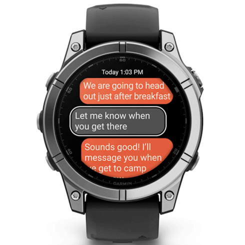 Смарт-часы Garmin Fenix E 47 мм AMOLED нержавеющая сталь, темный силикон фото 3