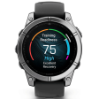Смарт-часы Garmin Fenix E 47 мм AMOLED нержавеющая сталь, темный силикон фото 6
