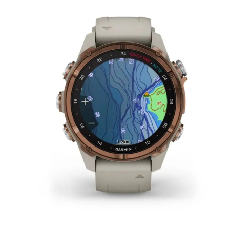 Смарт-часы Garmin Descent Mk3i 43 мм AMOLED сапфир/бронзовый титан, серый силикон фото 11