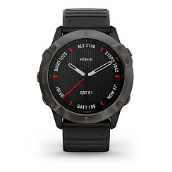 Смарт-часы Garmin Fenix 6X Sapphire DLC черный