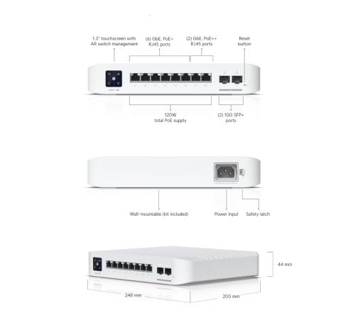 PoE коммутатор Ubiquiti UniFi Professional 8 PoE фото 2