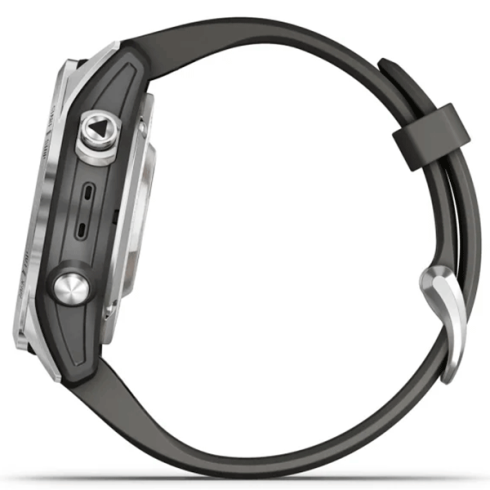 Смарт-часы Garmin Fenix 7S Pro 42 мм AMOLED стекло/серый, графитовый силикон фото 12
