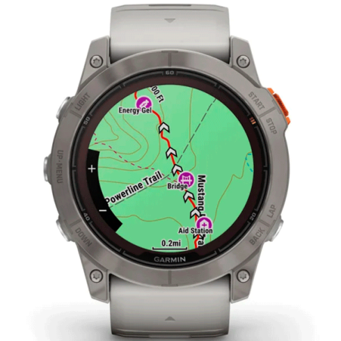 Смарт-часы Garmin Fenix 7X Pro 51 мм Solar сапфир/светлый, оранжевый силикон фото 4