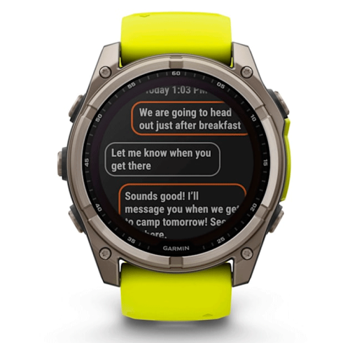 Смарт-часы Garmin Fenix 8 51 мм Solar сапфир/светло-зеленый, силикон фото 3
