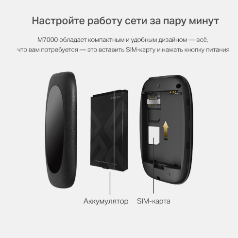 Маршрутизатор 3G/4G Мобильный TP-Link M7000 фото 7