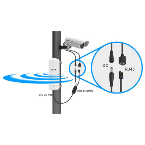 Уличный конвертер ALFA Network IP67 24V PoE в 12V фото 2