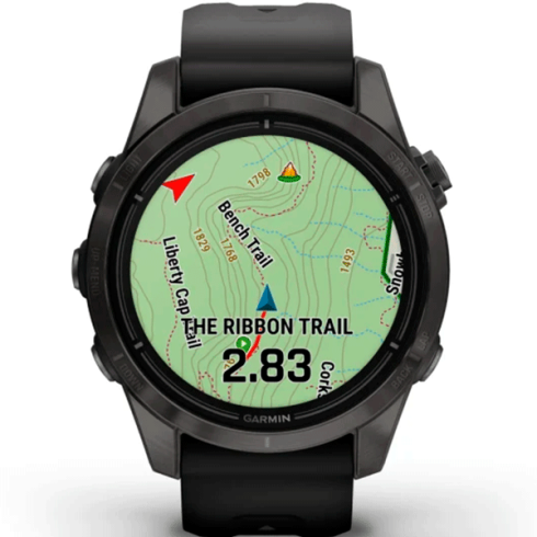 Смарт-часы Garmin Epix Gen 2 Pro 42 мм AMOLED сапфир/темный, силикон фото 5