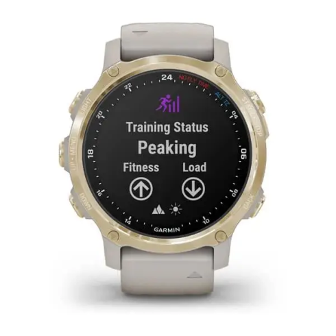 Смарт-часы Garmin Descent Mk2S 42 мм AMOLED сапфир/светлое золото, силикон фото 8
