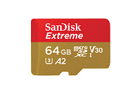 Карта памяти SanDisk Extreme microSD 64 GB