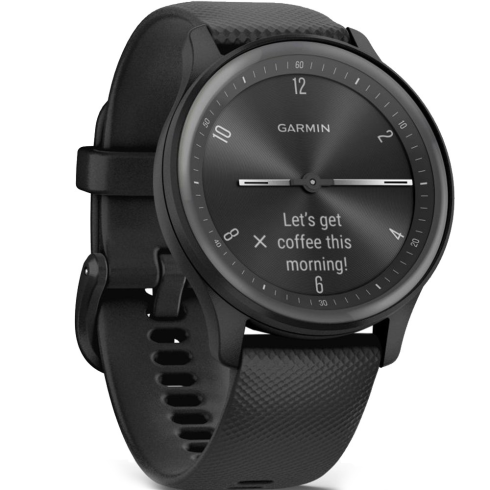 Смарт-часы Garmin Vivomove Sport, стекло/полимер, черные/силикон фото 3