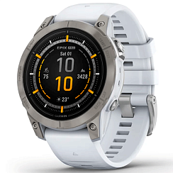 Смарт-часы Garmin Epix Gen 2 Pro 47 мм AMOLED сапфир/белый, силикон