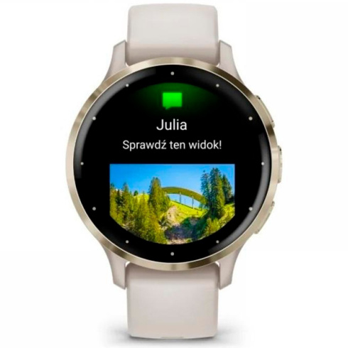Смарт-часы Garmin Venu 3S 41 мм AMOLED айвори/силикон фото 2