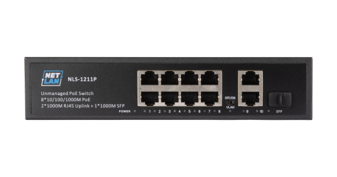 PoE коммутатор NETLAN NLS-1211P фото 1