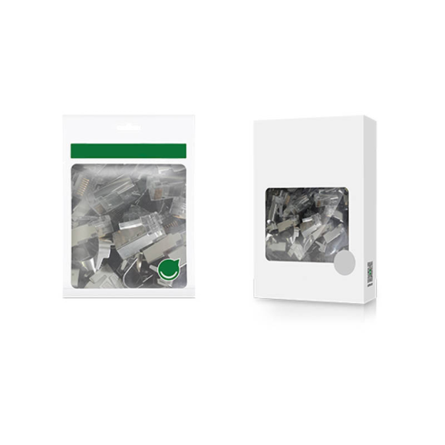 Коннектор UGREEN RJ-45 (FTP) CAT 7, уп-ка 10 шт. фото 5