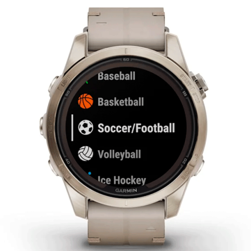 Смарт-часы Garmin Fenix 7S Pro 42 мм Solar сапфир/темный, кожа фото 3