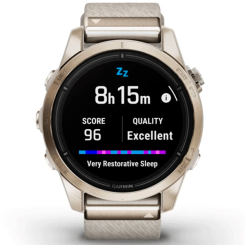 Смарт-часы Garmin Epix Gen 2 Pro 42 мм AMOLED сапфир/песочный, светлый нейлон фото 4