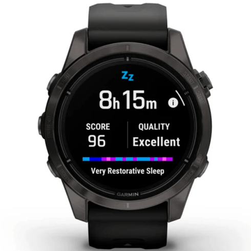 Смарт-часы Garmin Epix Gen 2 Pro 42 мм AMOLED сапфир/темный, силикон фото 6