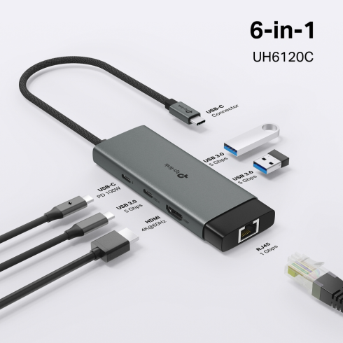 Концентратор USB TP-Link UH6120C фото 8
