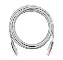 Патч-кабель NETLAN U/UTP 4 пары, Cat6, BC, серый, 3 м, 10 шт