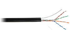 Кабель сетевой U/UTP Cat5e NETLAN внешний, Cu, PE, 305м