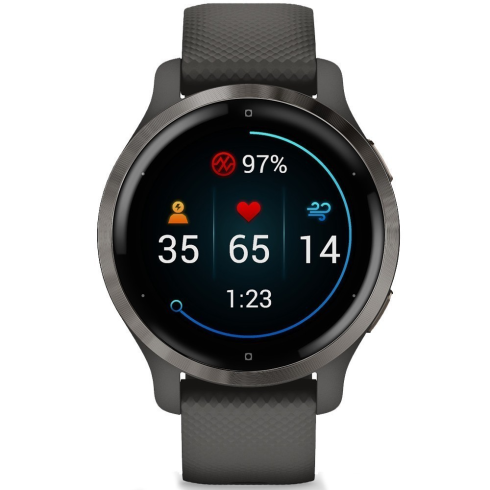 Смарт-часы Garmin Venu 2S 40 мм AMOLED графитовый/силикон фото 5