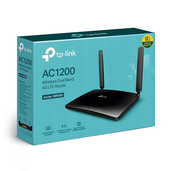 Беспроводной 4G LTE-роутер TP-Link Archer MR400 Беспроводной 4G LTE-роутер TP-Link Archer MR400