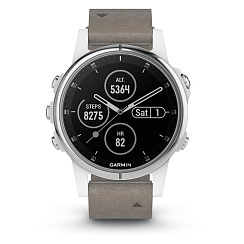 Смарт-часы Garmin Fenix 5S Plus Sapphire белый/серый