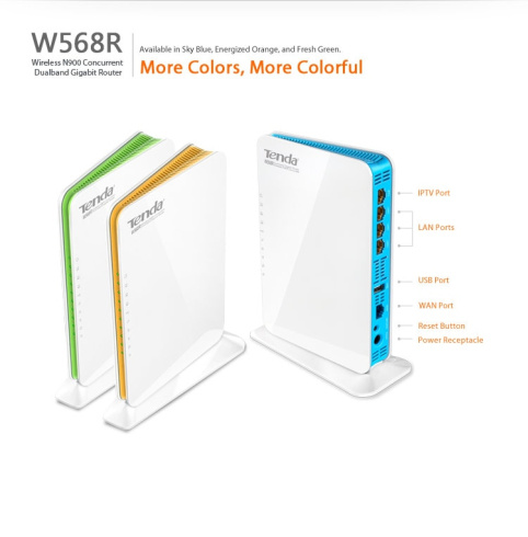 Двухдиапазонный гигабитный Wi-Fi роутер Tenda W568R фото 4