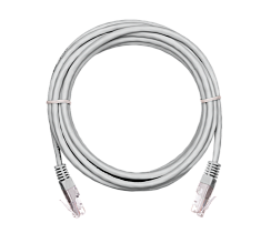 Патч-кабель NETLAN U/UTP 4 пары, Cat5e, BC, серый, 10 м, 5 шт