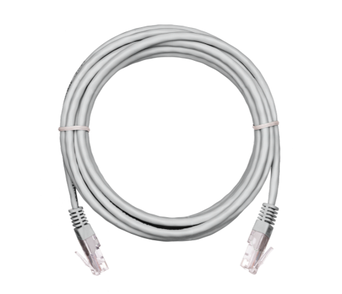 Патч-кабель NETLAN U/UTP 4 пары, Cat5e, BC, серый, 10 м, 5 шт фото 1