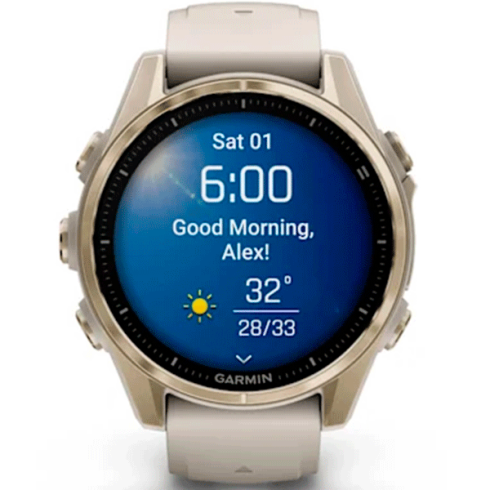 Смарт-часы Garmin Fenix 8 43 мм AMOLED сапфир/песочный, силикон фото 5