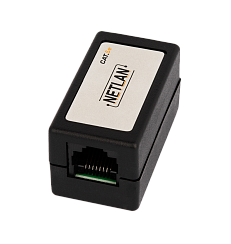 Кабельный соединитель NETLAN RJ45-RJ45 (8P8C), Кат.5e (Класс D), 100МГц, неэкранированный