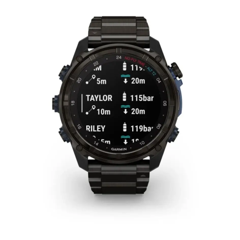 Смарт-часы Garmin Descent Mk3i 51 мм AMOLED сапфир/карбоново-серый DLC титан, титановый браслет фото 2