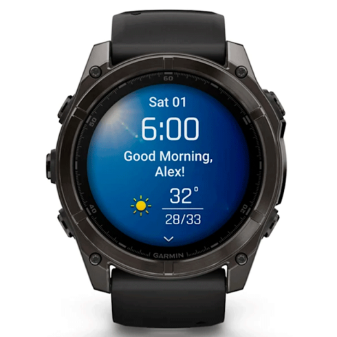 Смарт-часы Garmin Fenix 8 51 мм AMOLED сапфир/темно-серый, силикон фото 2