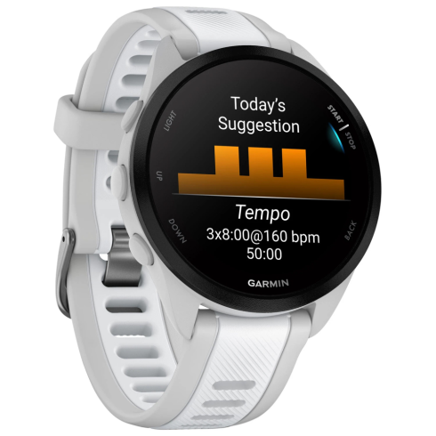 Смарт-часы Garmin Forerunner 165 Music AMOLED белые/силикон фото 2