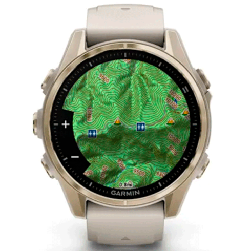 Смарт-часы Garmin Fenix 8 43 мм AMOLED сапфир/песочный, силикон фото 9