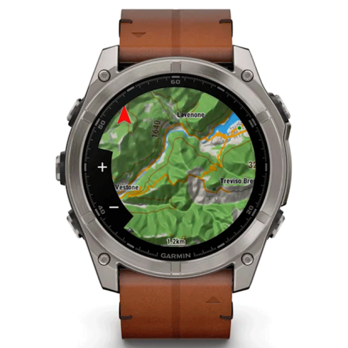 Смарт-часы Garmin Fenix 8 51 мм AMOLED сапфир/ каштановый, кожа фото 3