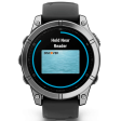 Смарт-часы Garmin Fenix E 47 мм AMOLED нержавеющая сталь, темный силикон фото 4