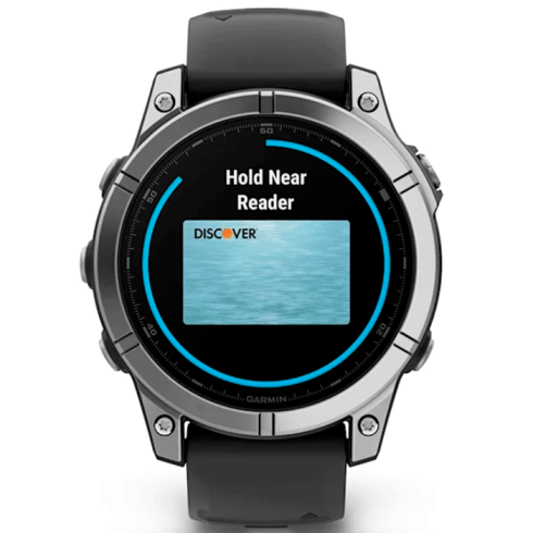 Смарт-часы Garmin Fenix E 47 мм AMOLED нержавеющая сталь, темный силикон фото 4