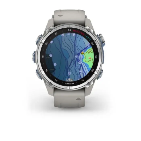 Смарт-часы Garmin Descent Mk3 43 мм AMOLED сапфир/сталь, серый силикон фото 11