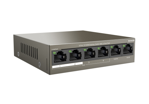 PoE коммутатор Tenda TEF1106P-4-63W фото 2