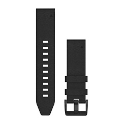 Ремешок для GPS часов Garmin Fenix 5/6 кожа черный