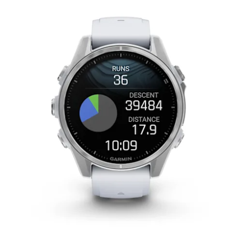 Смарт-часы Garmin Fenix 8 43 мм AMOLED стекло/серебро, силикон фото 3